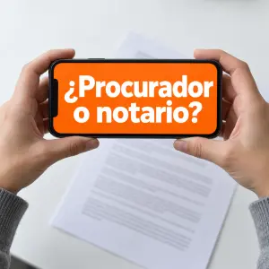 Persona revisando con su abogado el calendario de trámites ante el Juzgado de lo Mercantil