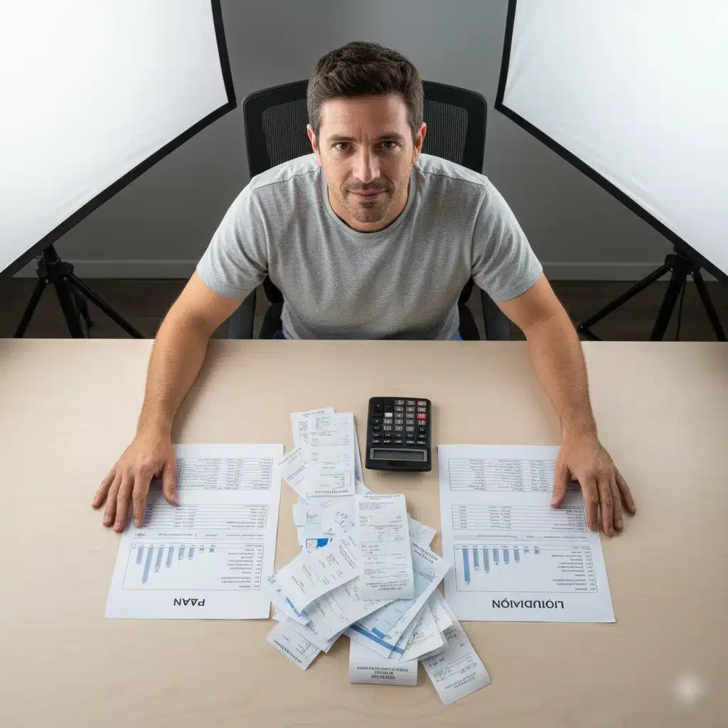 Hombre de unos 40 años revisan una carpeta de deudas junto a un abogado en un despacho moderno con luz natural, simbolizando la aplicación de la Ley de Segunda Oportunidad en Valencia